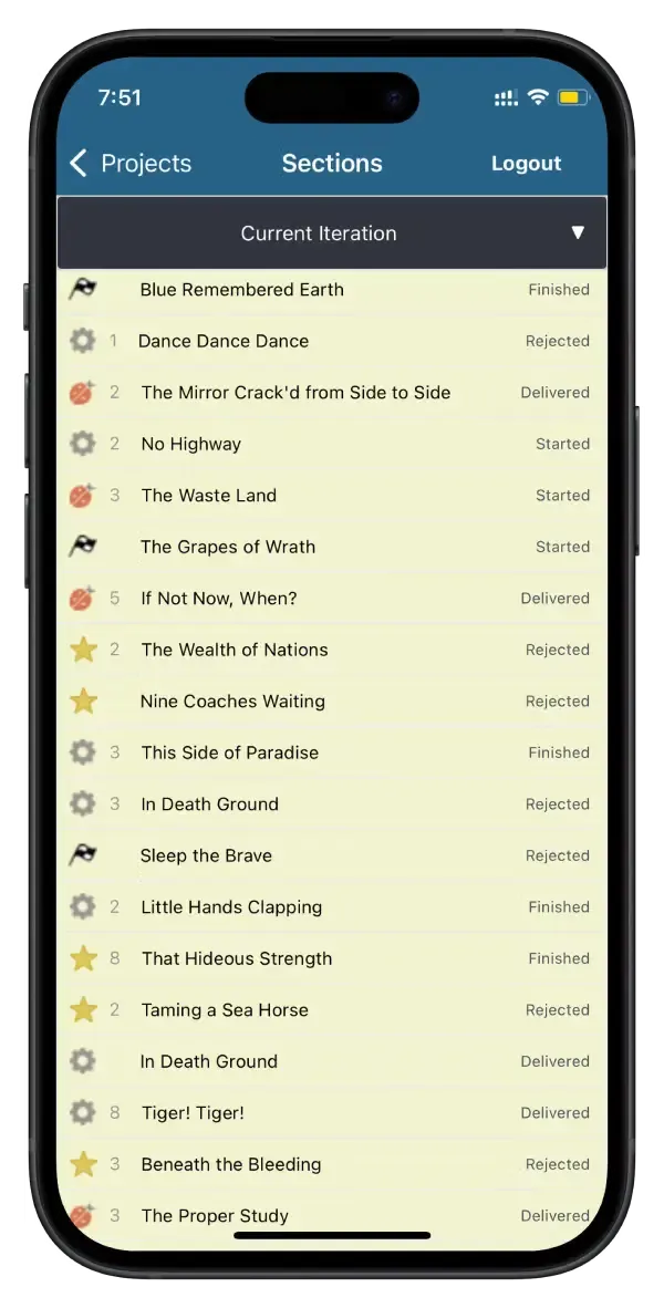 LiteTracker iOS app screens